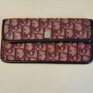 Dior Rich Burgundy Vintage Oblique Wallet